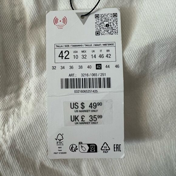 Zara TRF Low Waist Cargo Jeans- Size 10 - Picture 5 of 10